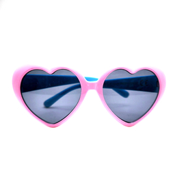 عینک آفتابی دخترانه سیتی ویژن مدل قلب پلاریزه کد 078068 رنگ صورتی روشن