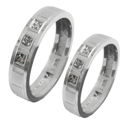 ست انگشتر نقره زنانه و مردانه کد AS055