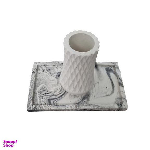 سینی و گلدان سنگ مصنوعی مدل رنگین