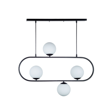 لوستر خطی مدل 4 شعله حباب سفید آرام کد 810