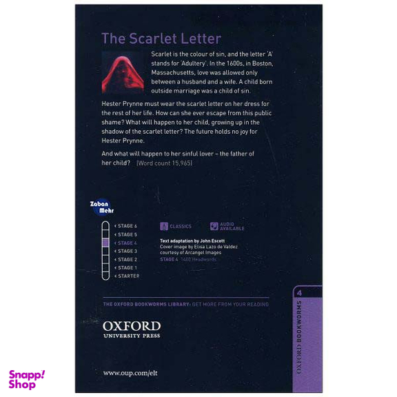 کتاب The Scarlet Letter اثر Nathaniel Hawthorne انتشارات زبان مهر
