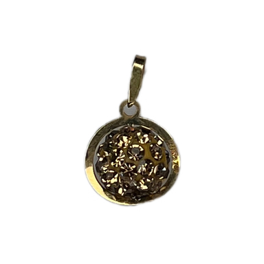 پلاک گردنبند طلا 18 عیار زنانه مدل گوی سه بعدی مسی کد 09