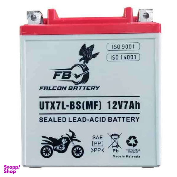 باتری موتورسیکلت فالکون مدل 12v7Ah بلند
