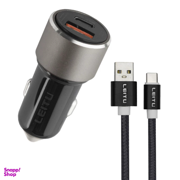 شارژر فندکی لیتو مدل LC-C5 به همراه کابل تبدیل MICRO-USB