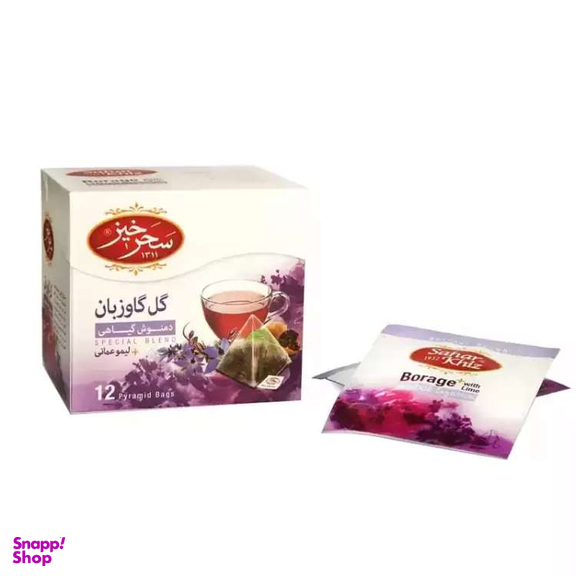 دمنوش گل گاوزبان سحرخیز بسته 12 عددی