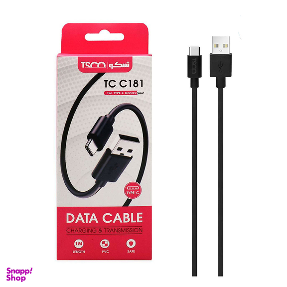 کابل تبدیل USB به USB-C تسکو (Tsco) مدل Tc181 به طول 1m