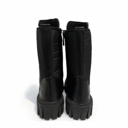 نیم بوت زنانه مدل کاپشنی بندی زیپی