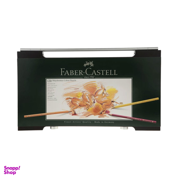 مداد پلی کروم 120 رنگ جعبه فلزی فابرکستل (Faber-Castell)