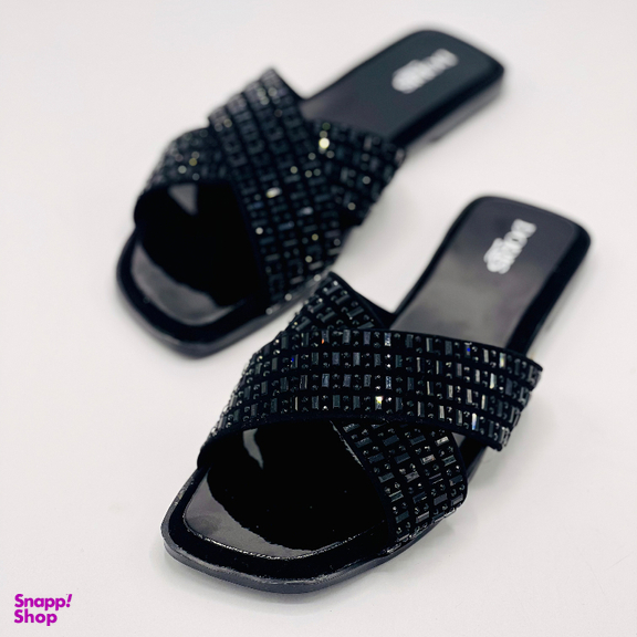 صندل زنانه دوریس مدل آسمان ضربدری رنگ مشکی