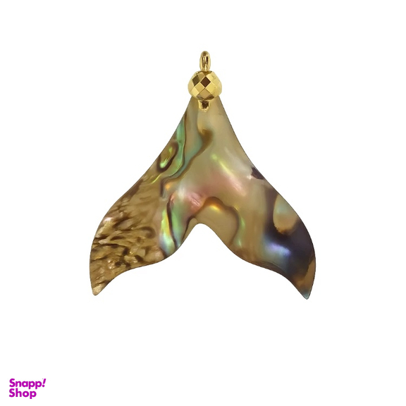 پلاک گردنبند طلا 18 عیار زنانه مدل دم وال صدفی