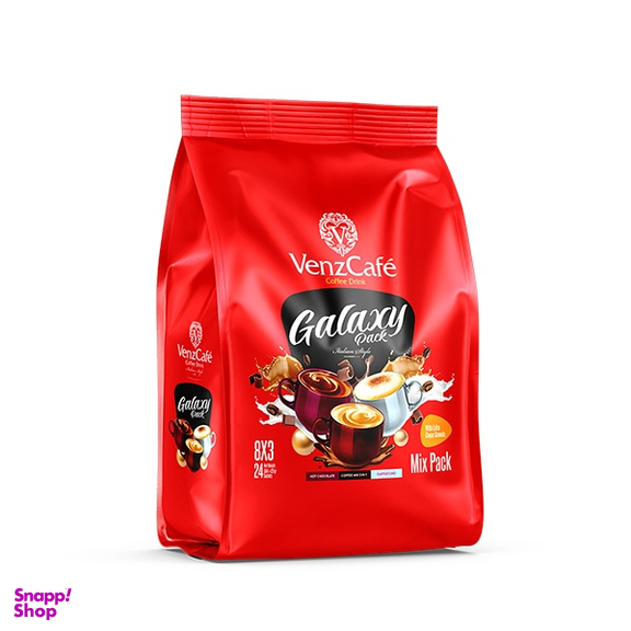 نوشیدنی گلکسی پک مخلوط ونزکافه بسته 24 عددی