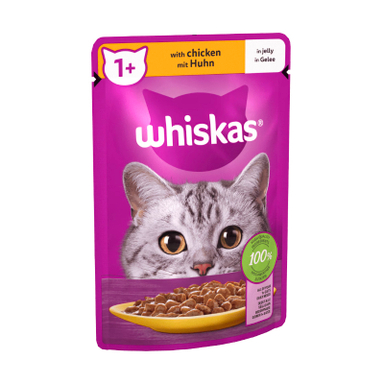 پوچ گربه ویسکاس مدل Chicken وزن 85 گرم بسته 4 عددی