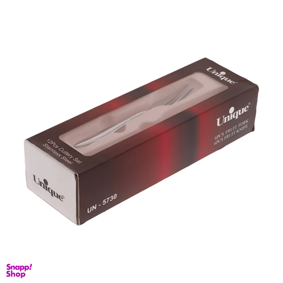 سرویس ۱۲ پارچه کارد و چنگال میوه خوری یونیک مدل 5730