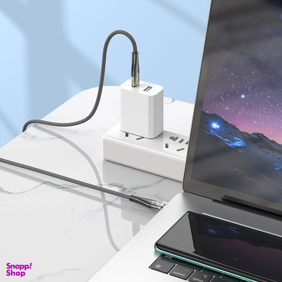 کابل شارژ 60 وات Type-C هوکو مدل U121 طول 1.2 متر