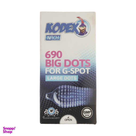 کاندوم خاردار ناچ کدکس (Nach Kodex) مدل Big Dots بسته 10 عددی مجموعه 2 عددی