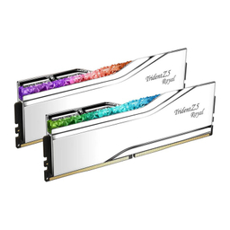 رم دسکتاپ جی اسکیل مدل TRIDENT Z ROYAL SILVER RGB DDR5 دو کاناله 6400MHz CL32 ظرفیت 32 گیگابایت بسته 2 عددی