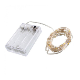 ریسه ال ای دی تزیینی مدل مفتولی به طول 5 متر با منبع تغذیه باتری