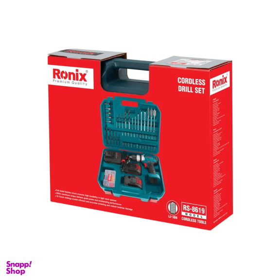 ست دریل چکشی رونیکس مدل RS-8619 مجموعه 53 عددی
