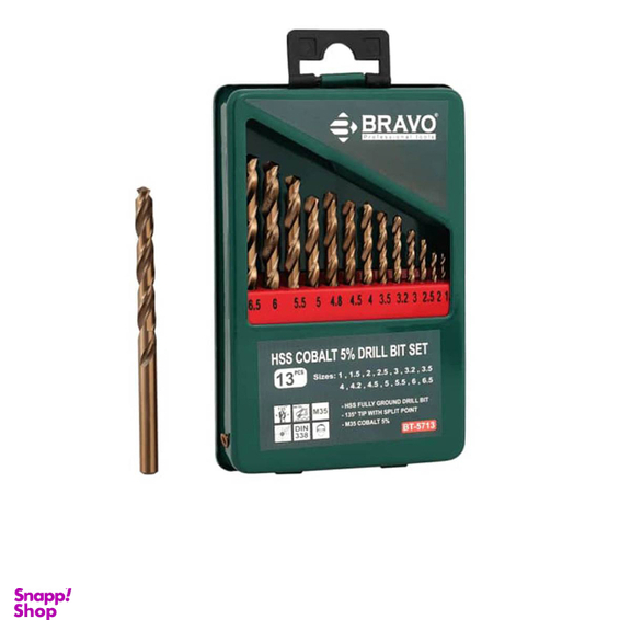 مته 5 درصد کبالت براوو کد BT-5713 مجموعه 13 عددی