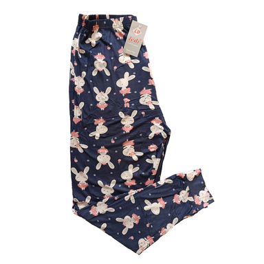 شلوار گیاهی زنانه لدی مدل عروسکی کد P16 رنگ آبی تیره