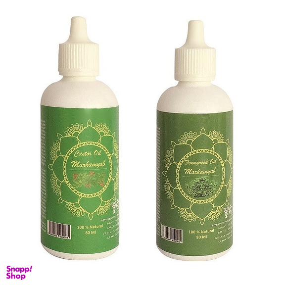 روغن تقویت کننده مو، مژه و ابرو مرهم یاب مدل شنبلیله و کرچک حجم 80 میلی لیتر مجموعه 2 عددی