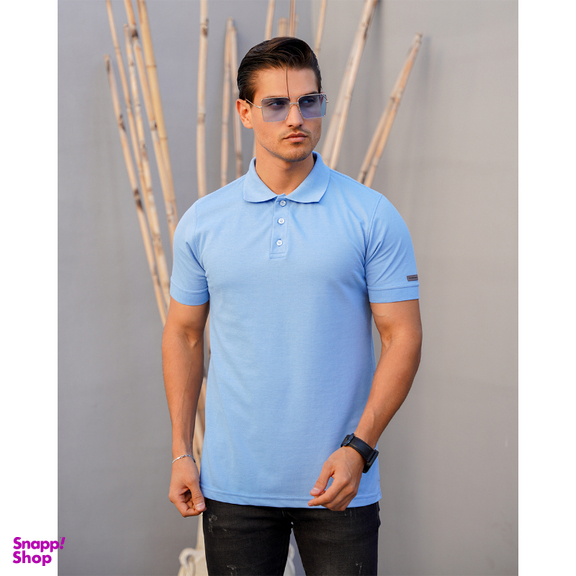 پولوشرت مردانه مالدینی کد PO-118 رنگ آبی