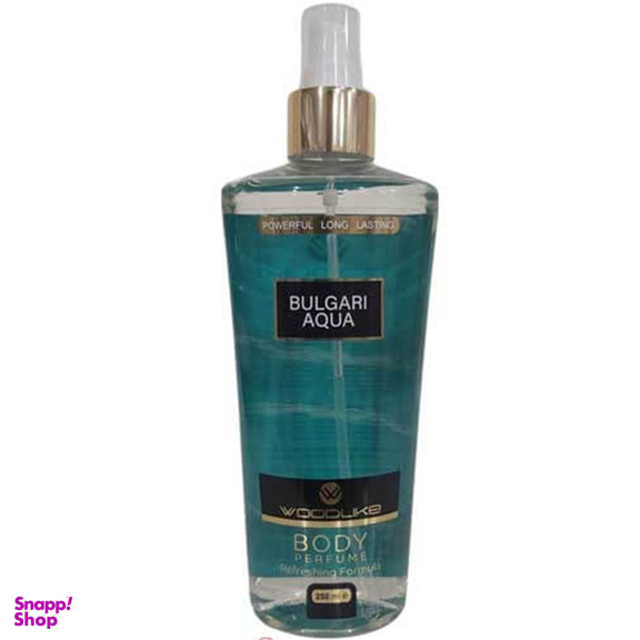 بادی اسپلش مردانه وودلایک مدل BULGARI AQUA حجم 250 میلی لیتر