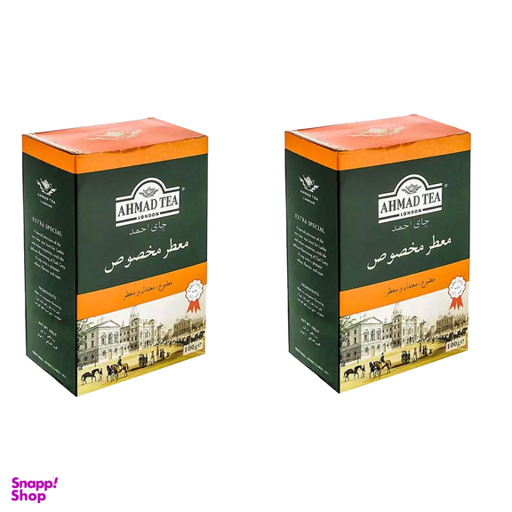 چای سیاه معطر مخصوص احمد وزن 100 گرم بسته ۲ عددی