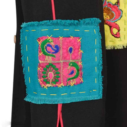 کت زنانه گره استایل مدل دارک چاکلت رنگ مشکی