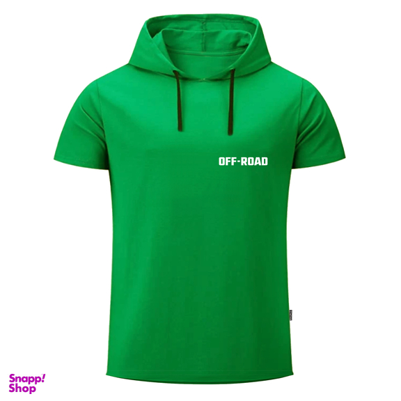 تیشرت کلاه دار آستین کوتاه مردانه به رسم مدل آفرود 1238