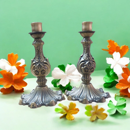 جاشمعی برنجی طرح آنتیک مجموعه 2 عددی