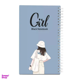 دفتر 40 برگ کاغذ مشکی پیتیکو سری Girl طرح 6