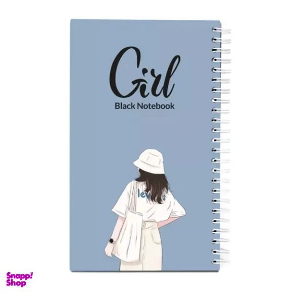 دفتر 40 برگ کاغذ مشکی پیتیکو سری Girl طرح 6