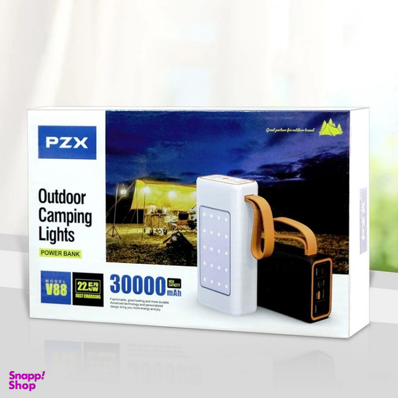 پاوربانک پی زد ایکس مدل V88 Fast Charge 22.5W ظرفیت 30000 میلی آمپر ساعت