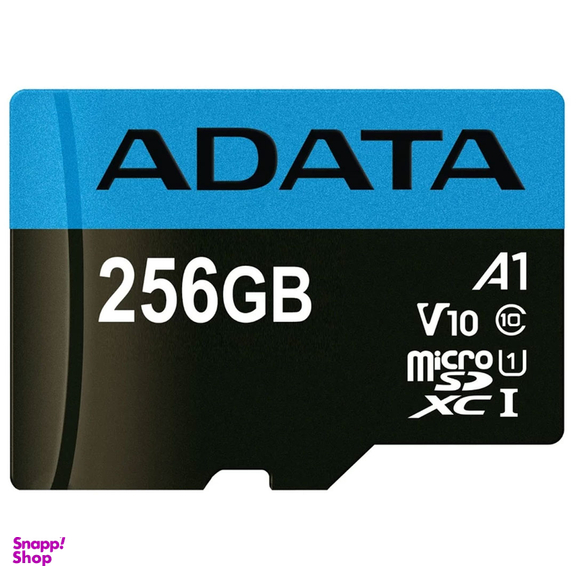 کارت حافظه microSDXC ای دیتا مدل Premier V10 A1 کلاس 10 استاندارد UHS-I سرعت 100MBps ظرفیت 256 گیگابایت