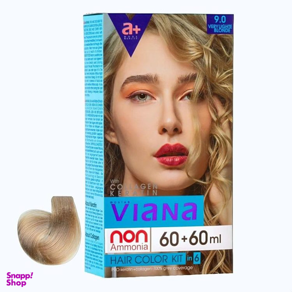 کیت رنگ مو ویانا شماره 9.0 رنگ بلوند خیلی روشن