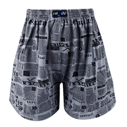 شورت مردانه آرال مدل پادار طرح روزنامه ای کد P700 بسته 6 عددی