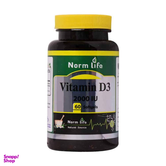 کپسول نرم ویتامین د3 2000 میلی گرم نورم لایف بسته 60 عددی