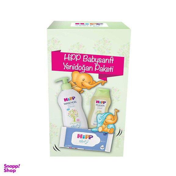 ست نوزادی هیپ شامپو سر و بدن ، روغن بچه و دستمال مرطوب