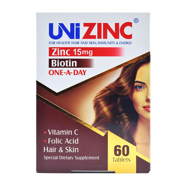 قرص تقویت سیستم ایمنی بدن ابیان دارو مدل يونی زينک بسته 60 عددی