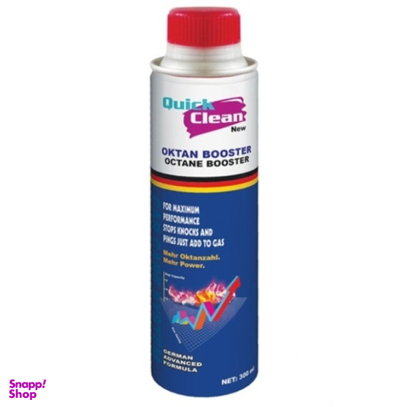 اکتان بوستر کوییک کلین طرح آبی مدل Quick Clean حجم 300 میلی لیتر
