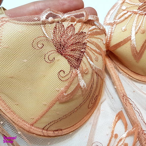 ست شورت و سوتین زنانه برتا مدل فنردار کد 5128-6080-LC رنگ گلبهی