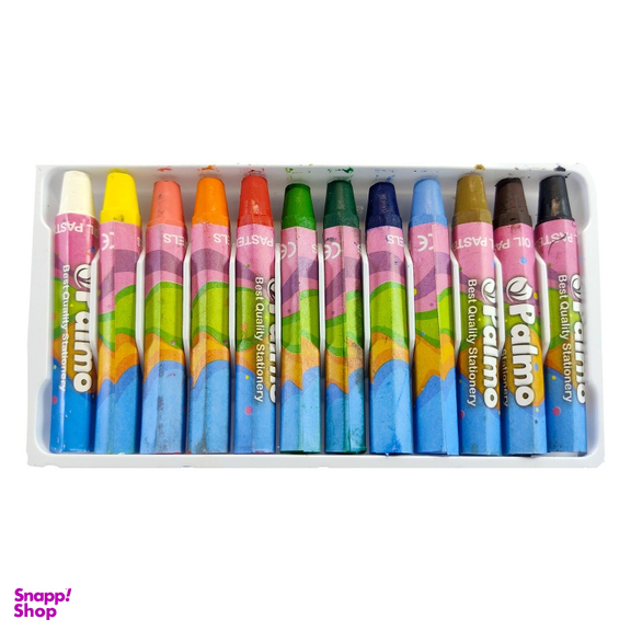 پاستل روغنی 12 رنگ پالمو کد 2202