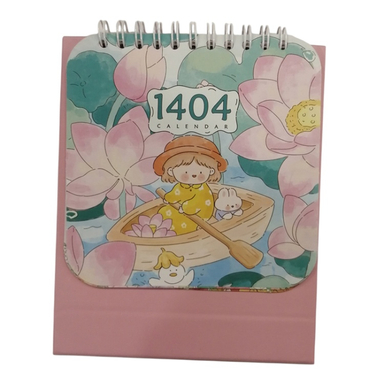 تقویم رومیزی 1404 پیتیکو مدل نیلوفر آبی کد 1023
