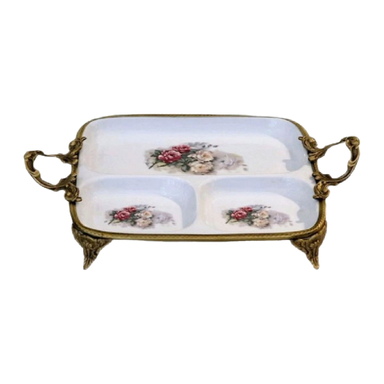 صبحانه خوری دسته برنجی آبکاری آنتیک میراکل لیموژ کد 132