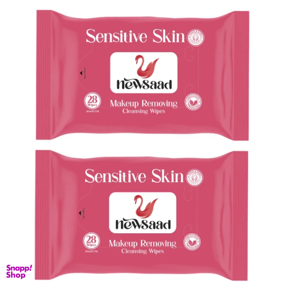 دستمال مرطوب نیوساد مدل حساس دو بسته 28 عددی