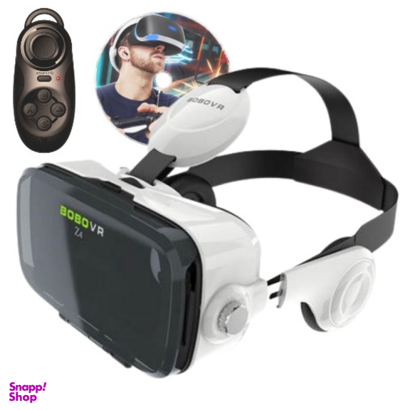 عینک واقعیت مجازی بوبو مدل Bobo VR Z4 به همراه دسته بازی و لوح فشرده بازی‌ ها و فیلم‌ ها