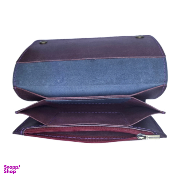 کیف پول کتی چرم طبیعی دست دوز مدل ChDD2