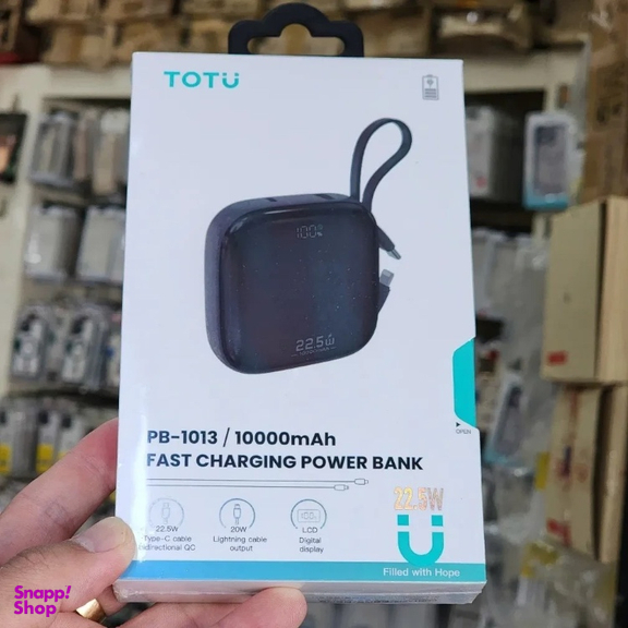پاوربانک توتو مدل PB-1013 ظرفیت 10000 میلی‌ آمپر ساعت