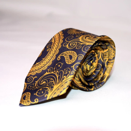 ست کراوات و دستمال جیب مردانه آیکت مدل بته جقه محو کد z3